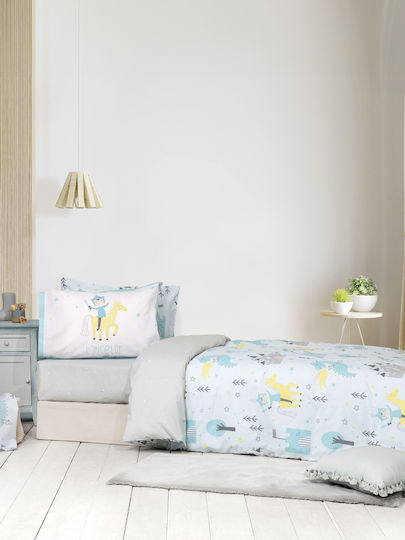 Nima Sheet Set Single Cotton Light Blue 170x255cm 3pcs