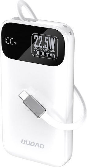 Dudao K31 Power Bank 10000mAh 22.5W with USB-C Port Power Delivery White