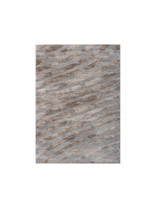 Beauty Home Rectangular Beige and Gray Living Room Rug 133x190cm 9438-165X230