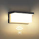 Rovo Montat pe perete Lampă Solară 24W 2400lm Alb Cald 3000K cu Senzor de Mișcare IP65 13.5bucx7.5bucx7.5buccm