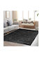 SpitiBazaar Rug Rectangular Shaggy Furry Dark Gray