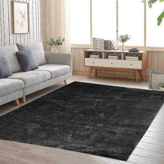 SpitiBazaar Covor Rectangular Shaggy Din blană Gri închis