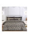 Greenwich Polo Club Duvet Cover Set Cotton Queen with 2 Pillowcases 240x260 Essential Coffee