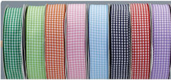 Checked Ribbon 20mm Navy Blue