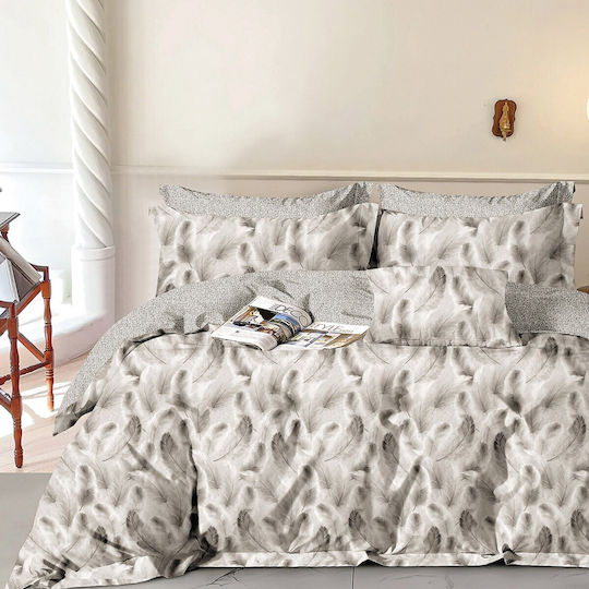 Beauty Home Сет с Калъфки за Възглавници Завивка Свръхголяма 220x240см Aphrodite Бежова 12280ПМЮД 3 Бройки