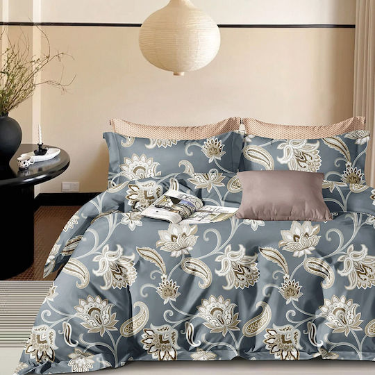 Beauty Home Сет с Калъфки За Възглавници Завивки Прегърнило 220x240см Athina Сив 12279ПМУД 3 Бройки