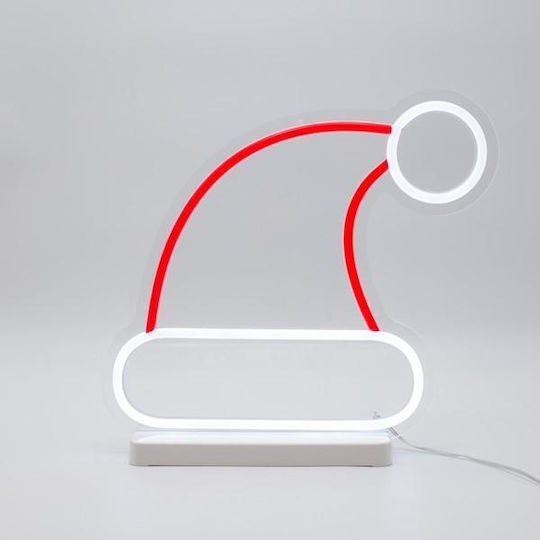 Eurolamp Neon Light Tube Design 30x27cm Santa Hat Base 4.5v Transformer Red & White Led Power Extension 3m Ip44 Eurolamp