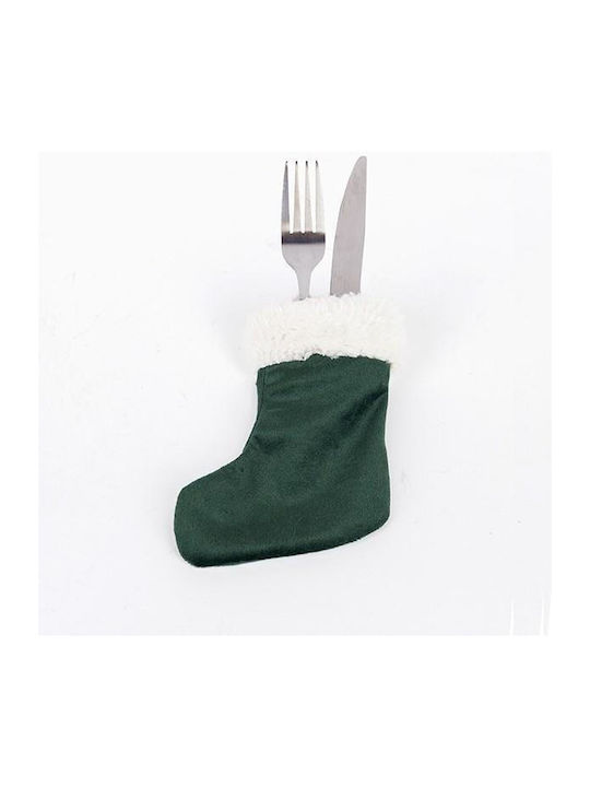 Cutlery Holder Sock Green 12x14.5cm Eurolamp 600-47347