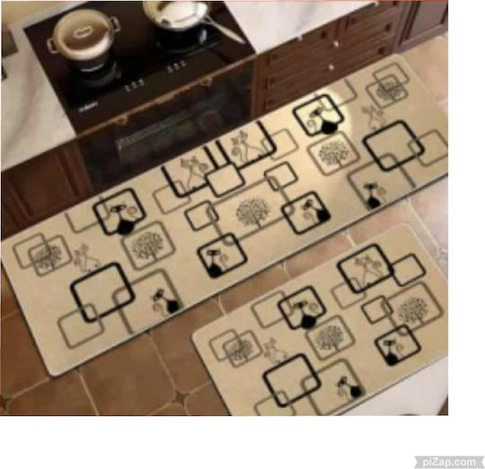 Hu-325 Kitchen Mat Runner with Anti-slip Underlay Chu-325 60x120εκ.