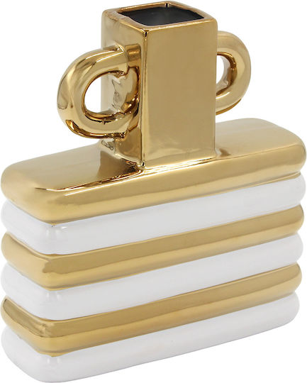 Keskor Decorative Vase White 21x8x23cm
