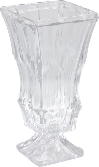 Keskor Βάζο Γυάλινο Διάφανο 12x12xΥ24.5cm Keskor Βάζο Γυάλινο Διάφανο 12x12xΥ24.5cm