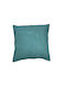 Sofa Cushion 100% Cotton Turquoise 60x60cm
