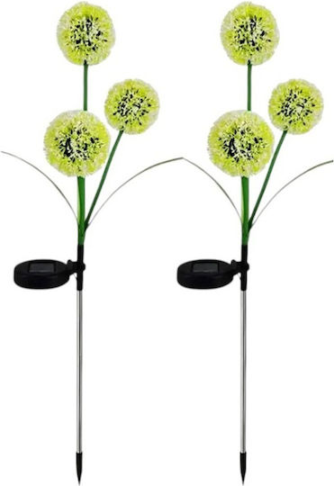 Set 2 Eingesteckte Solarleuchten Blumen