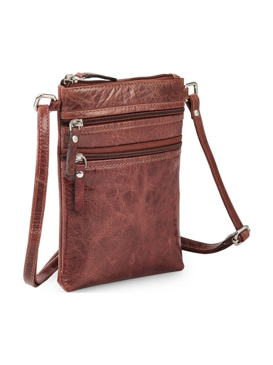 Leder Damentasche Schultertasche Braun