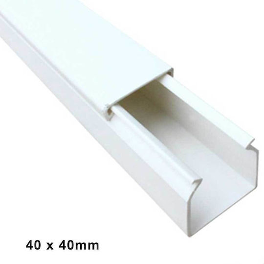 Κανάλι Αυτοκόλλητο 40x40mm Speedfix Απλό Βέργα 2μ Μήκος