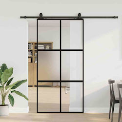 Vidaxl Set Ușă Glisantă Material Negru 102,5x20...