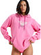 Surf Stoked Women's Sweatshirt Hooded Fuchsia