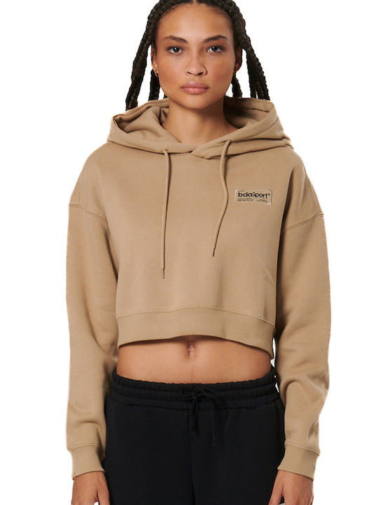Body Action Women's Sweatshirt Hooded Beige