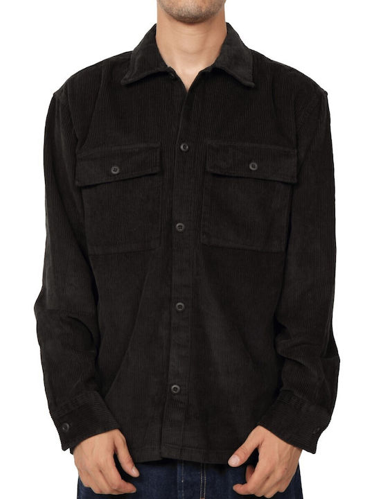 Jack & Jones Long Sleeve Corduroy Overshirt Black