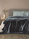 Palamaiki Κουβέρτα Fleece Μονή 160x220εκ. Coal