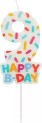 Geburtstagskerze Cozy Sprinkles Nummer 9 Mehrfarbig Kerze 7cm Kinderspaß Party Geburtstagskerze Cozy Sprinkles Nummer 9 Mehrfarbig Kerze 7cm Kinderspaß Party