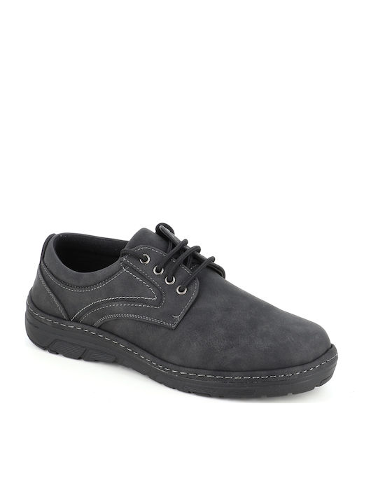Leder Herren Freizeitschuhe Schwarz