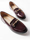 Women's Loafers in Burgundy Color