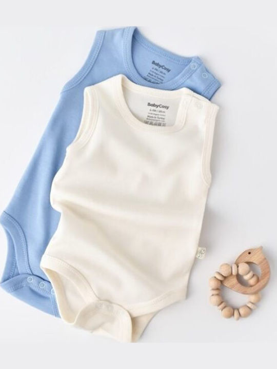 Baby Cosy Σετ Κορμάκια Εκρού & Γαλάζιο