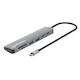 Manhattan USB-C Docking Station με HDMI 4K PD Ethernet Γκρι (190442)
