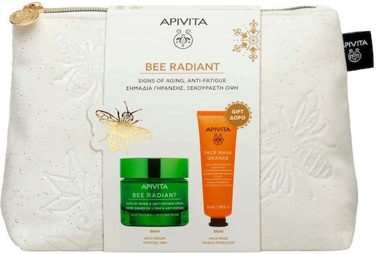 Apivita Bee Radiant Skin Care Set for Brightening Rich 3pcs