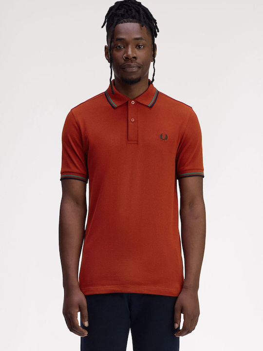 Fred Perry Twin Tipped Polo T-Shirt Gebrannte R...