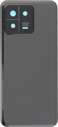 Battery Cover Battery Door + Battery Door Adhesive + Back Camera Lens Bezel Black for Xiaomi 13