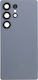 Battery Cover Battery Door + Battery Door Adhesive + Back Camera Lens Bezel Silver for Galaxy S25 Ultra