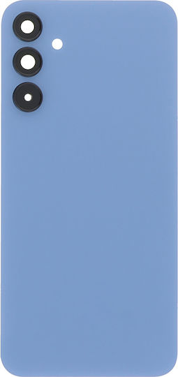 Battery Cover Battery Door + Battery Door Adhesive + Back Camera Lens Bezel Blue for Galaxy A15
