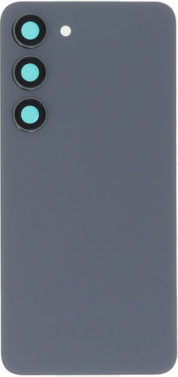 Battery Cover Battery Door + Battery Door Adhesive + Back Camera Lens Bezel Gray for Galaxy S23