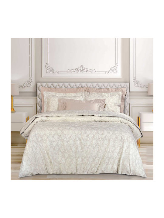 Greenwich Polo Club Essential 2369 Essential 2369 Σετ Σεντόνια Υπέρδιπλα 240x260εκ. Ecru - Taupe (4τμχ)
