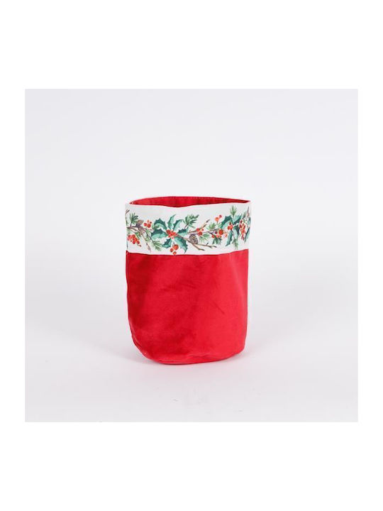 Eurolamp Weihnachtliche Tischdekoration Stoff Rot L20xB15xD37.5cm.