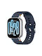 Redmi Watch 5 Active Watch 5 Lite Wavy Grain Stitched 22mm Silicone Watch Band Midnight Blue