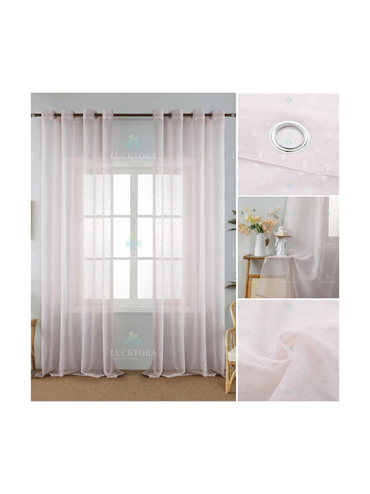 Lucktora Curtain with Grommet Pink LCT-14417 140x285cm