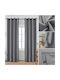 Lucktora Curtain Blackout with Grommet Gray LCT-8181 140x265cm