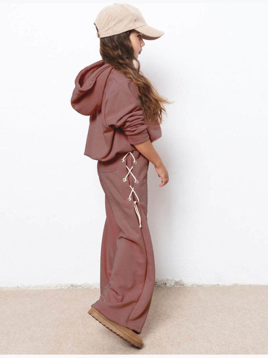 Kids Sweatpants Set Brown 2pcs