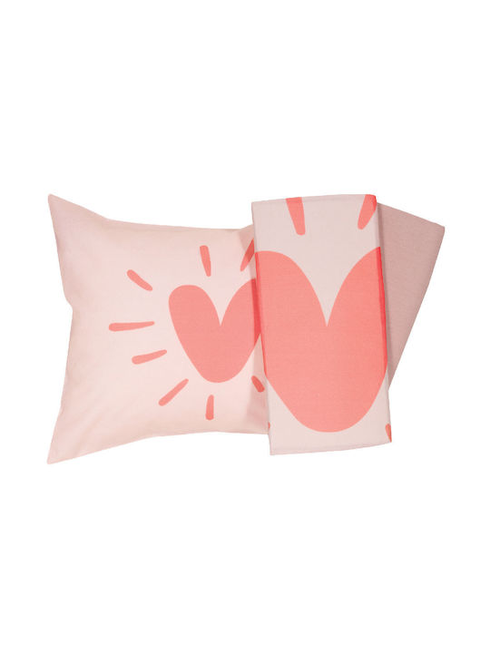 Das Home Baby Sheets Set Crib Cotton Pink 125x170cm 3pcs