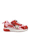 Kids Sneakers with Hoop & Loop Closure and Lights Pink