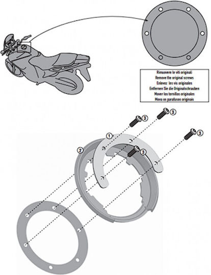 Kappa Moto Βάση Ρεζερβουάρ για BMW R 1200 / R 1200 GS Adventure / R 1250 GS Adventure