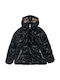 Kids' Quilted Jacket with Lining & Hood Black