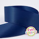 Fabi Satin,σατεν Band Monochrom Blau mit Breite 20mm