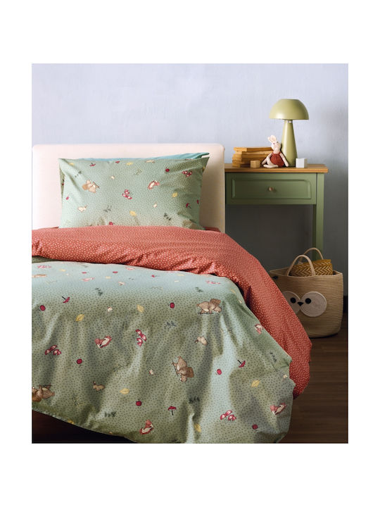 Kentia Sheet Set Single Cotton Versus Green 160x245cm 3pcs