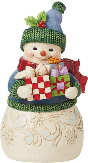 Enesco Χριστουγεννιάτικη Φιγούρα Χιονάνθρωπος Unwrap The Joy