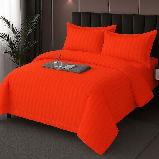 Pucioasa Σετ Παπλωματοθήκη 200x230cm Διπλή με 2 Μαξιλαροθήκες & 1 Σεντόνι Intense Red