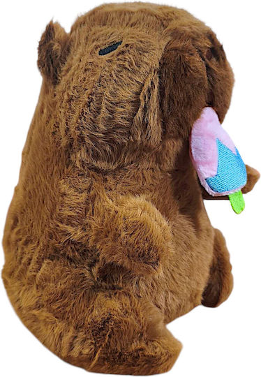 Mohicans Black Line Plush Capybara with Strawberry 25 cm